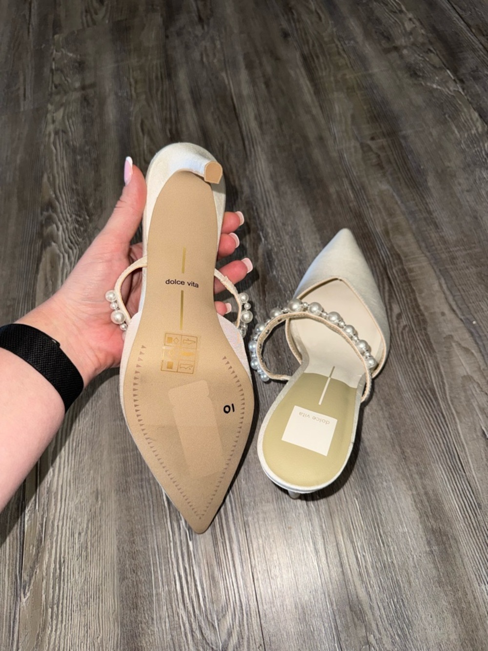 Dolce Vita Kanika Pearl Women’s Heels Size 10 NWOT | Women’s Bridal Heels - Picture 6 of 10